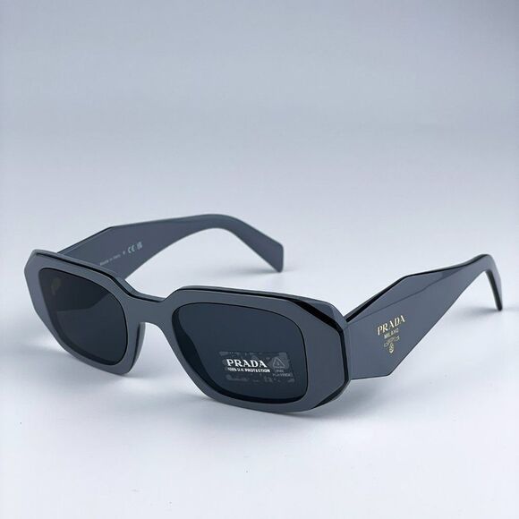 NEW Prada PR17WS 11N09T Marble Gray Graffit Black Dark Gray Rectangle Unisex Sun - Picture 1 of 13